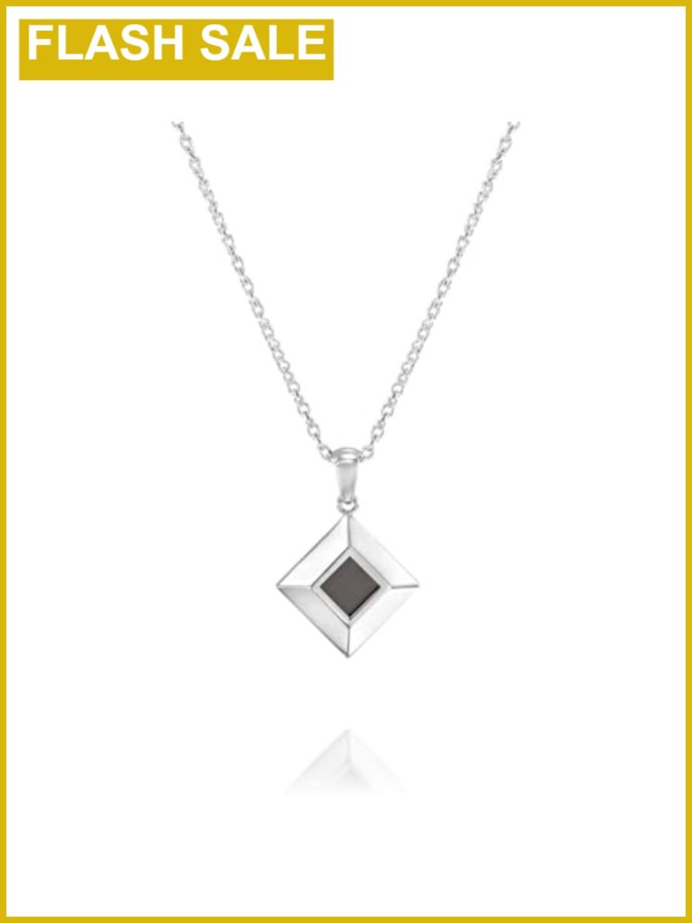 Rhodium Plated Stainless Steel Nano Bible Cross Pendant Necklace 18 Inch Women